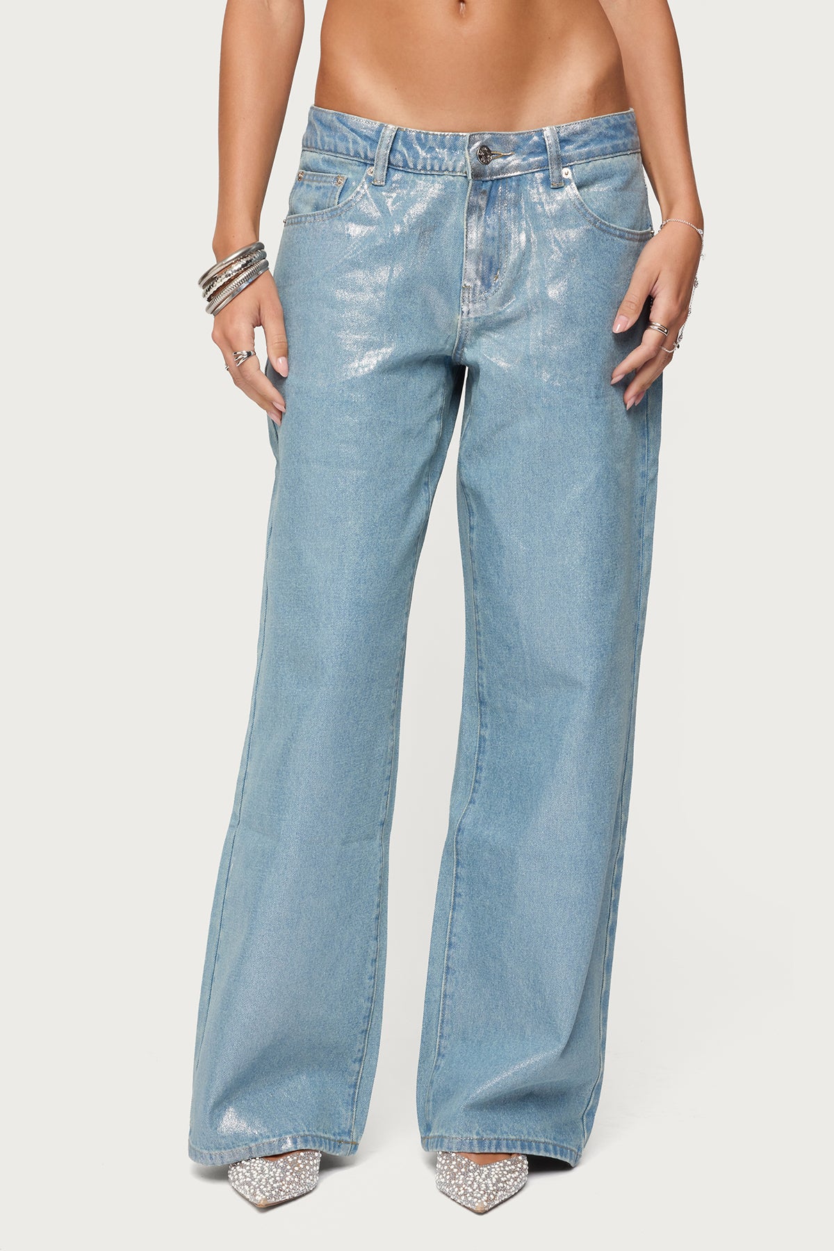 Jenney Shiny Low Rise Jeans - Image 2