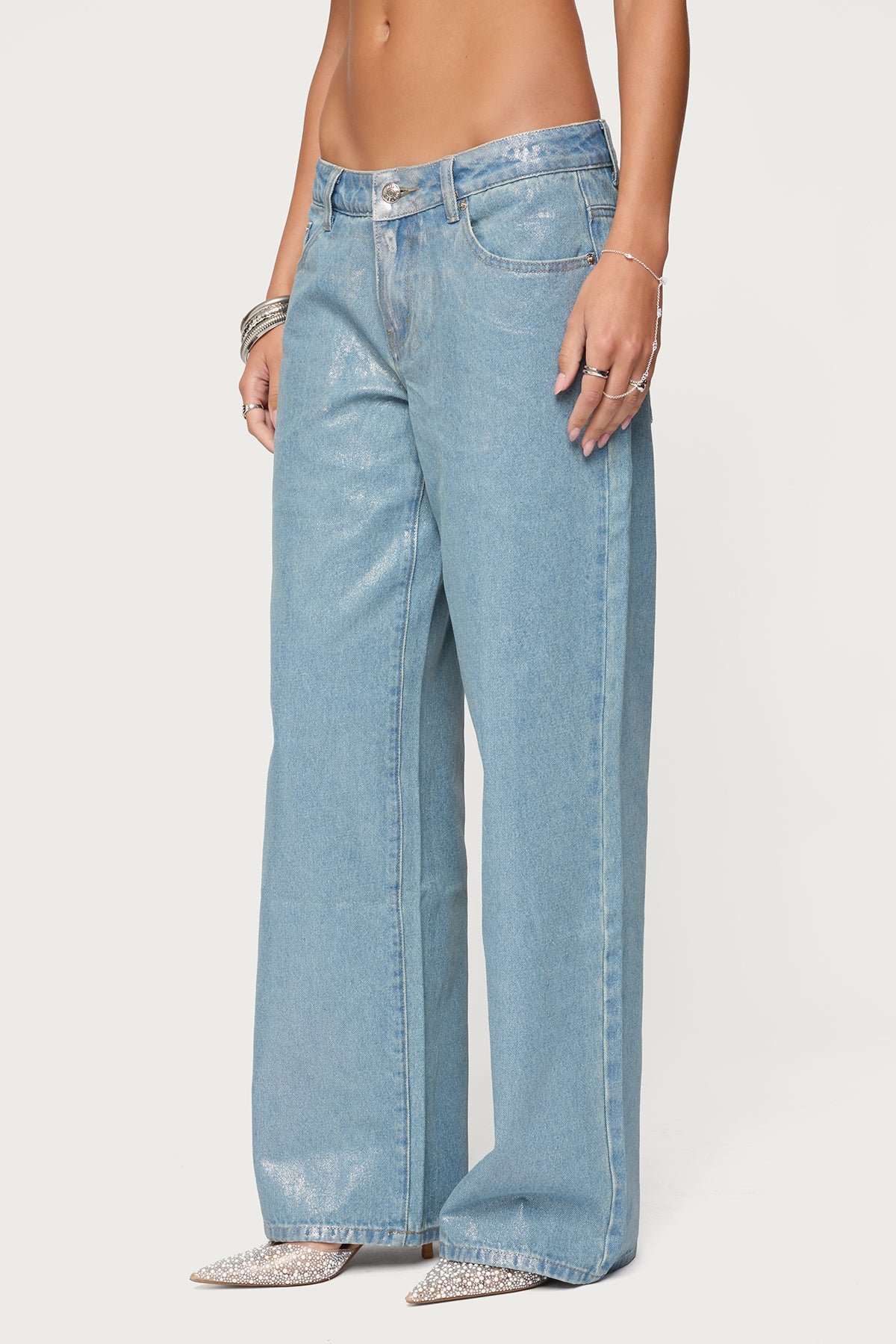 Jenney Shiny Low Rise Jeans - Image 3