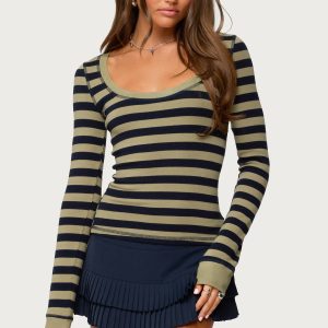 Rainey Striped Long Sleeve Top
