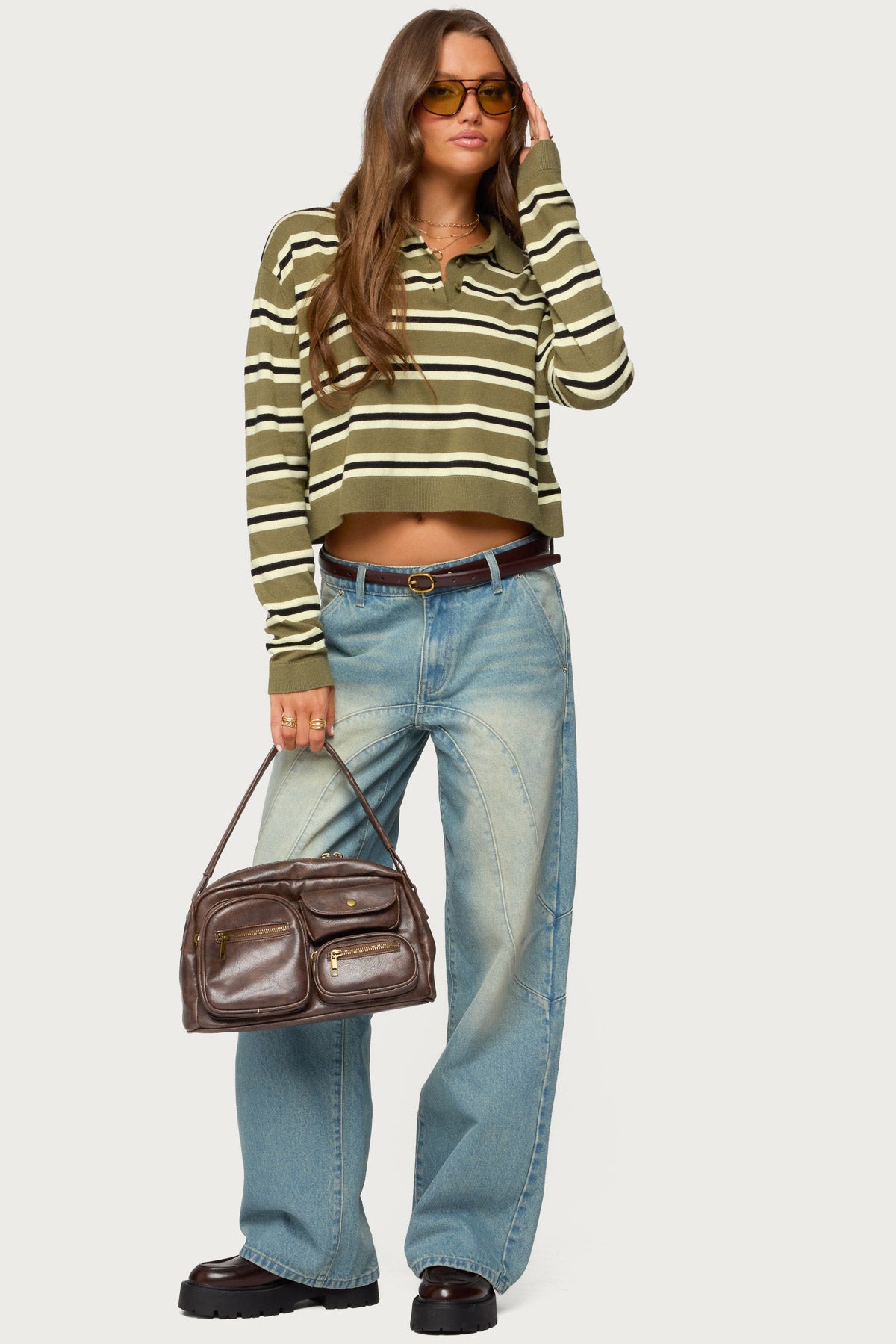Shelby Striped Polo Sweater - Image 2