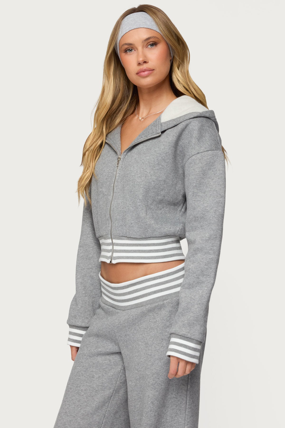 Eloura Stripey Zip Up Hoodie - Image 3