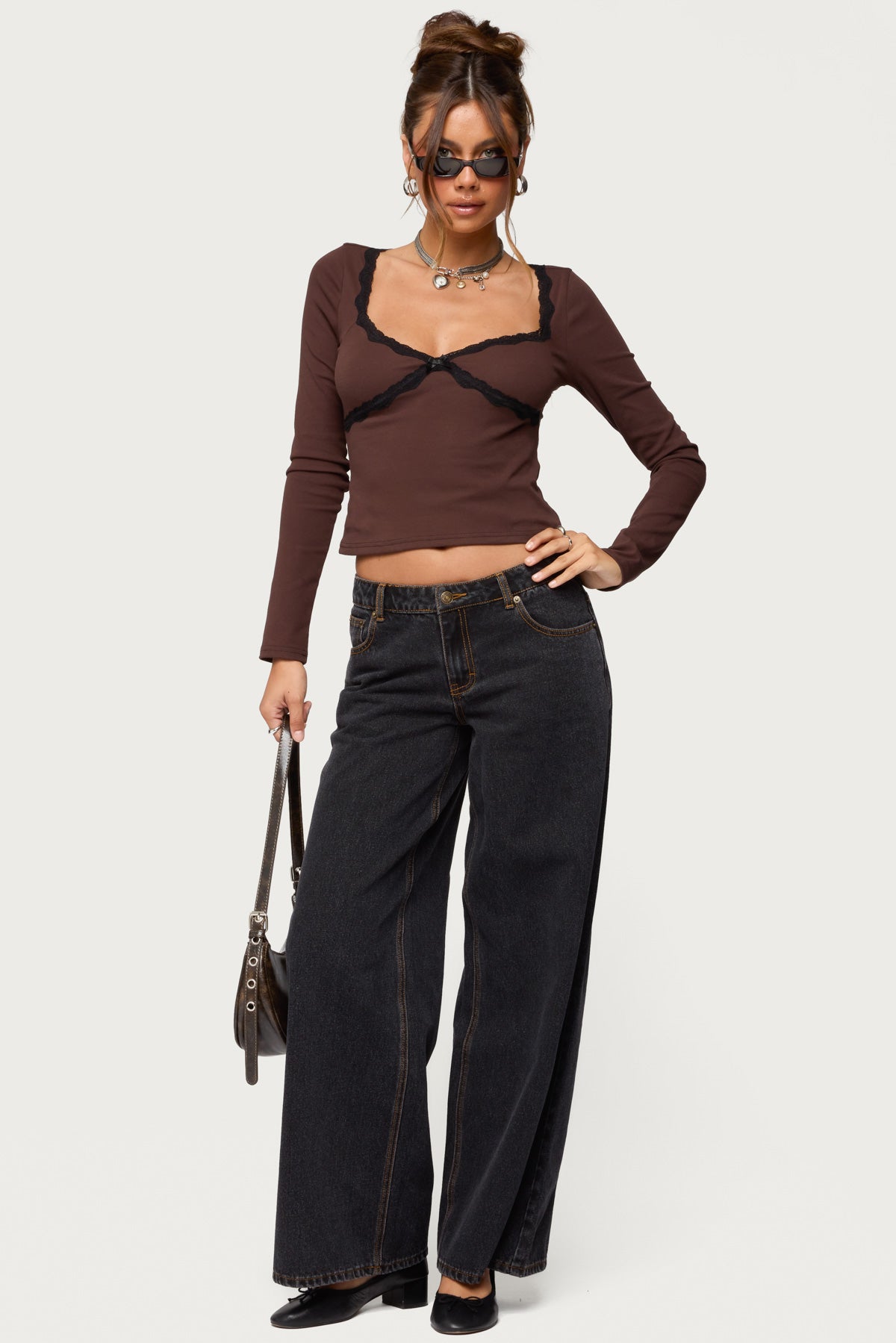 Porta Contrast Lacey Top - Image 5