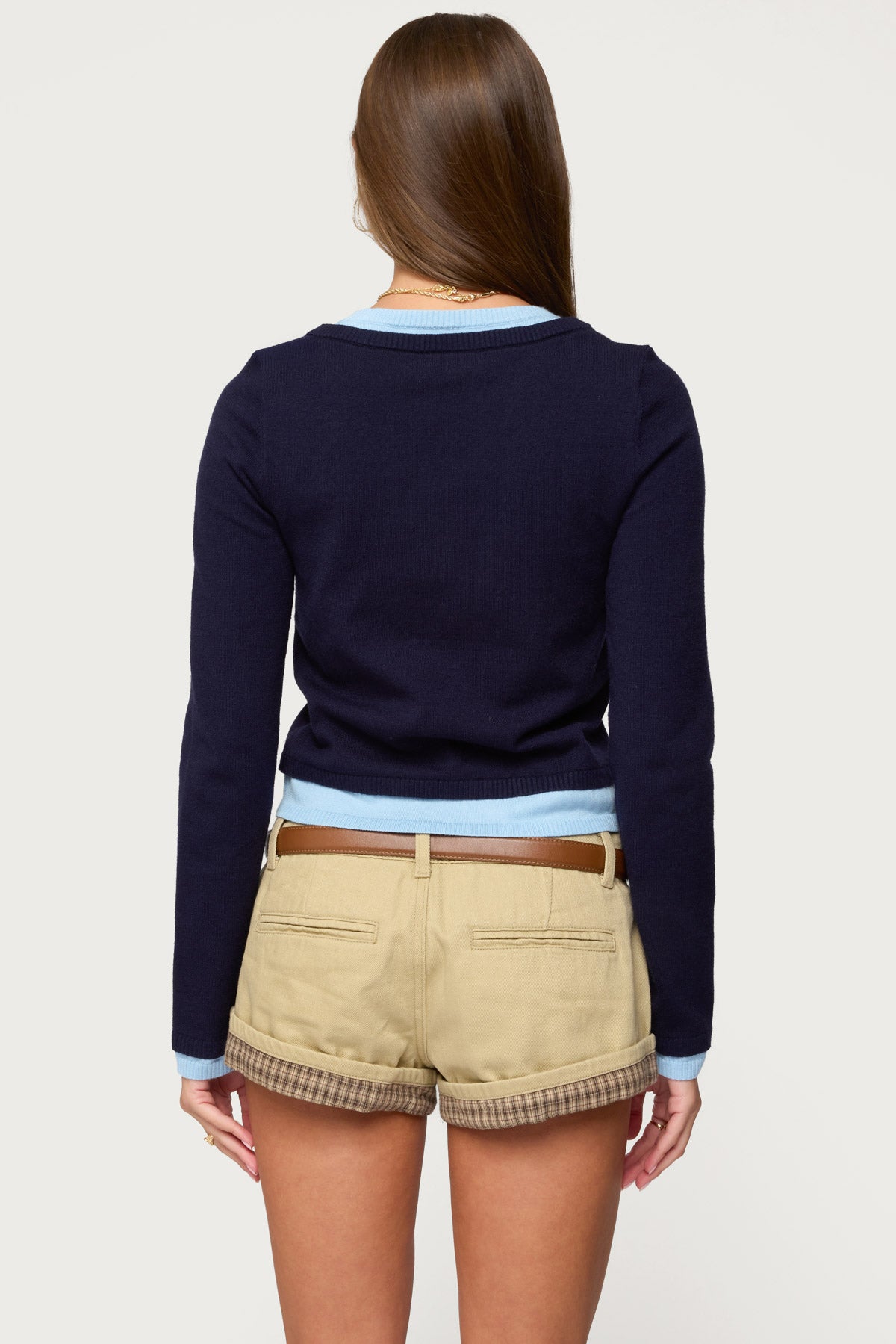 Marthie Layered Knit V Neck Top - Image 6