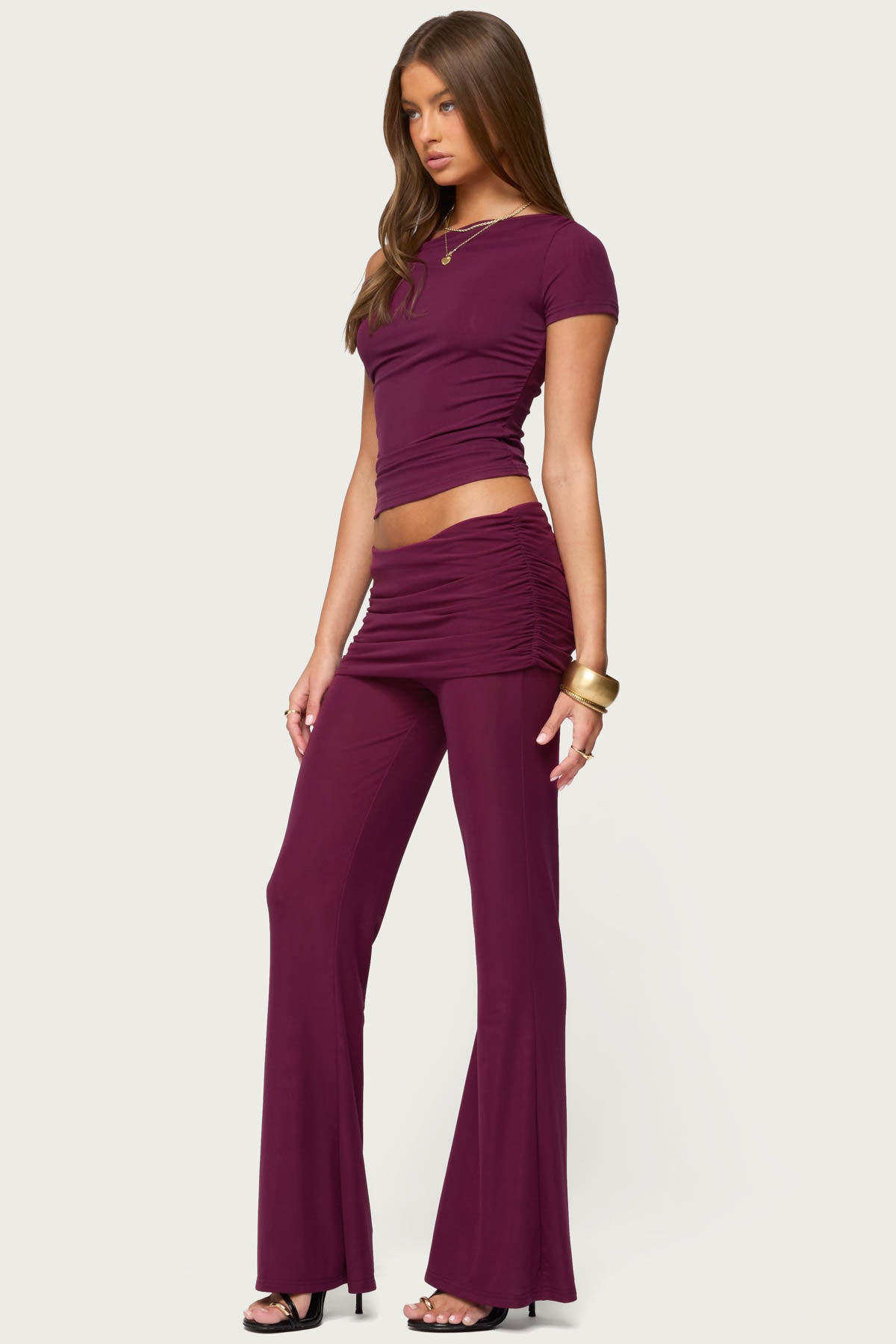 Halli Fold Over Mini Skirt Pants - Image 3