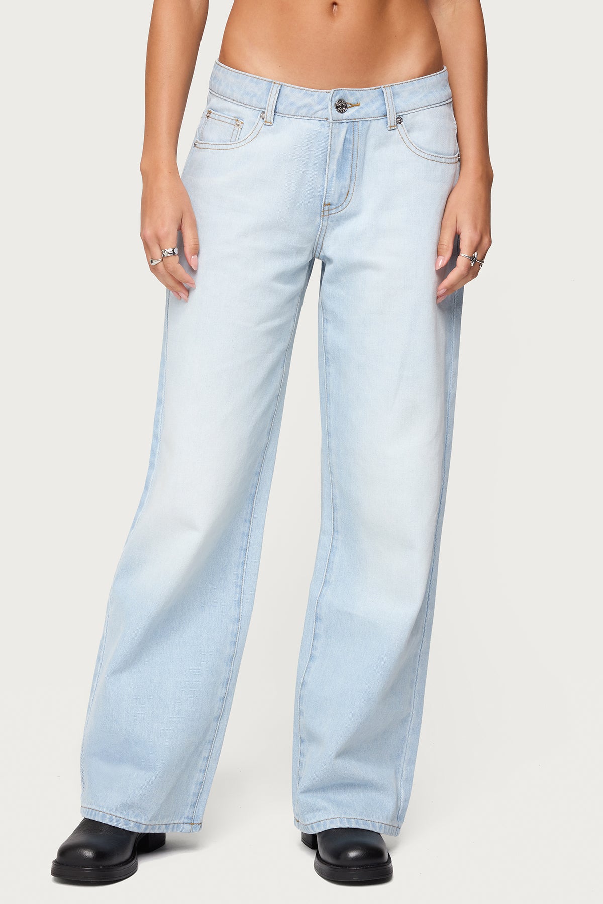 Magda Low Rise Acid Wash Jeans - Image 2