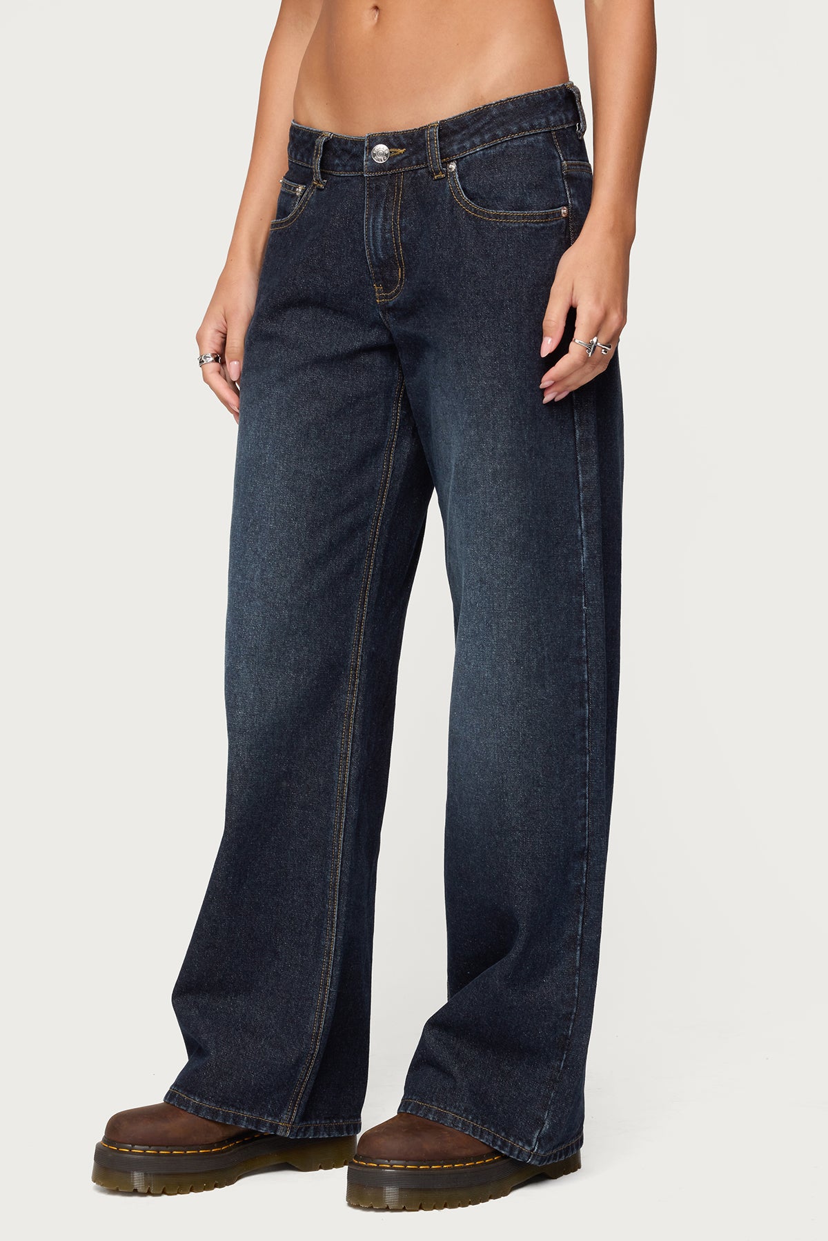 Raelynn Washed Low Rise Jeans - Image 4