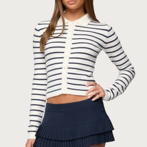 Loreen Striped Knit Cardigan