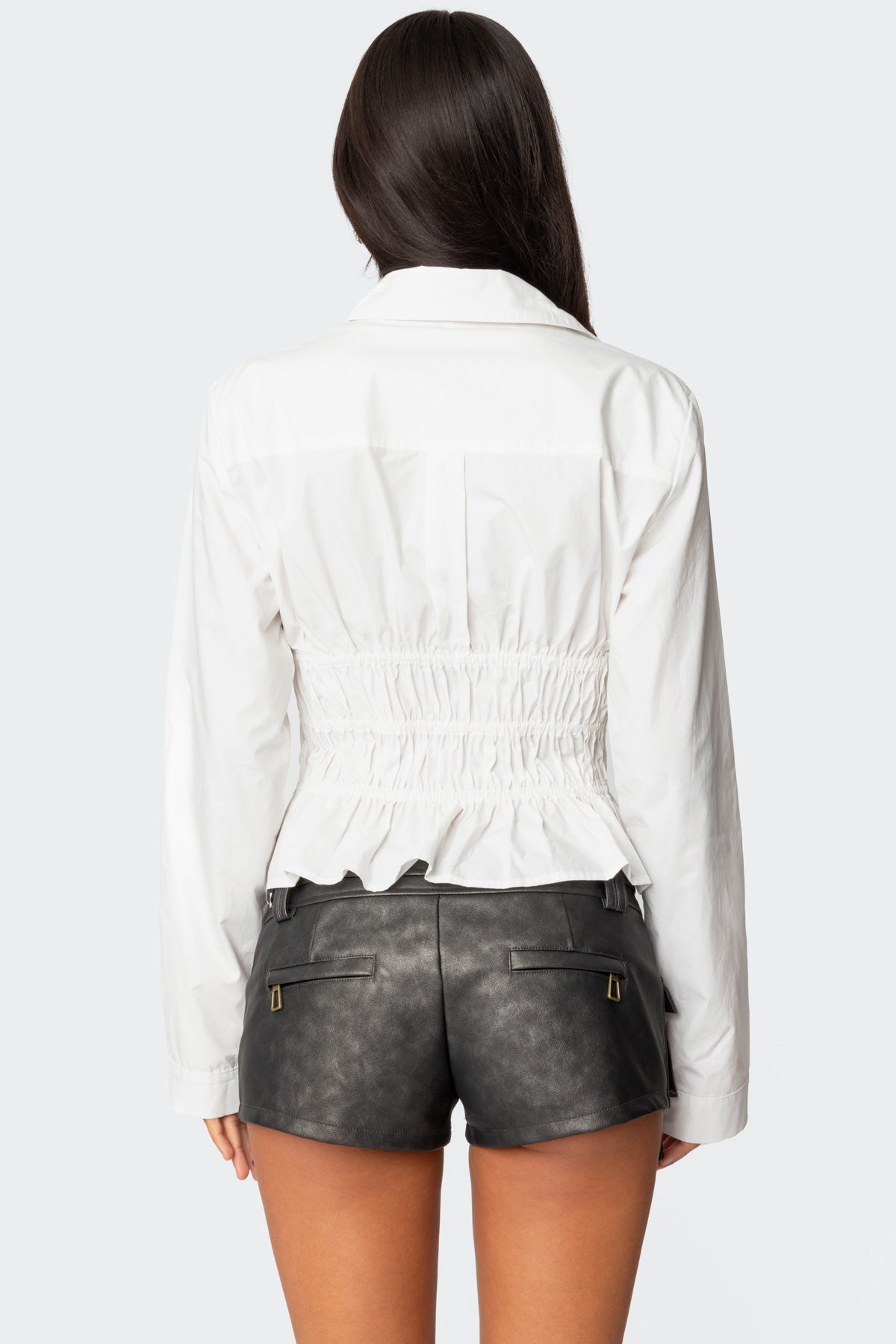 Sharon Collared Tie Front Top - Image 4