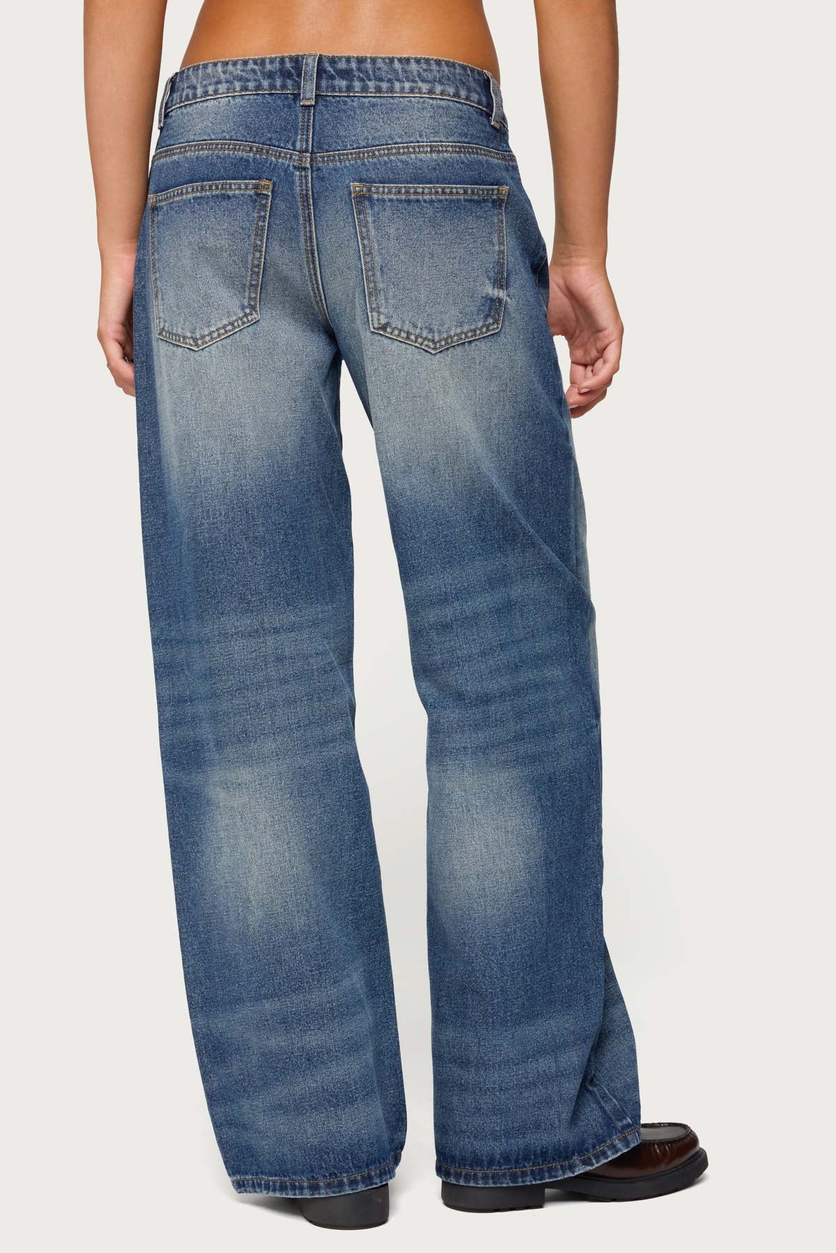 Raelynn Washed Low Rise Jeans - Image 4