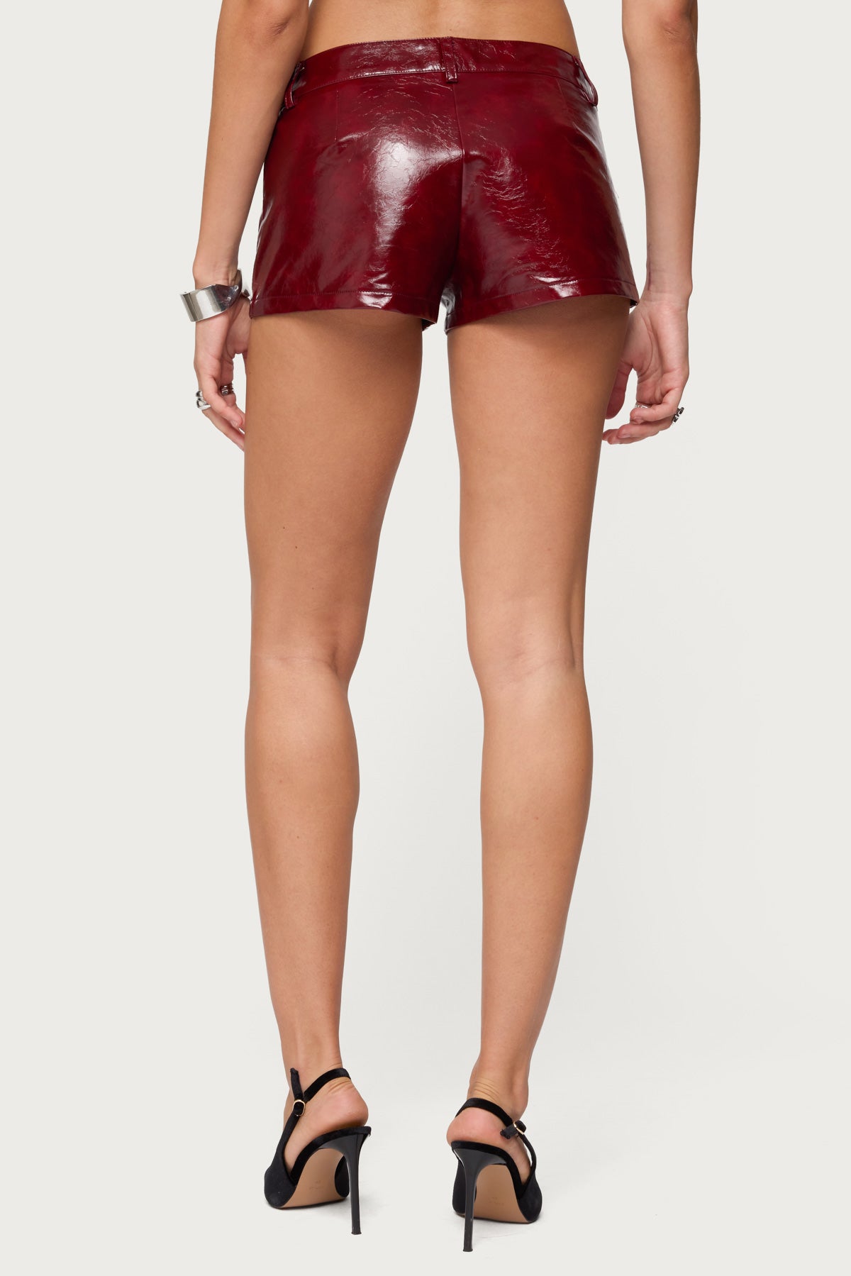 Mcrae Faux Leather Micro Shorts - Image 4