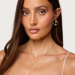 Cascading Pearly Rhinestone Necklace