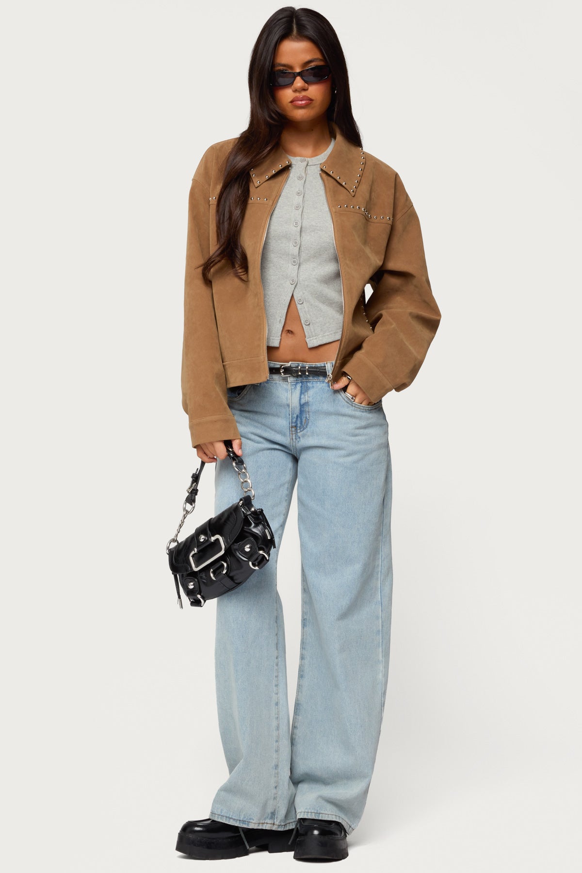 Memphis Studded Faux Suede Jacket - Image 3