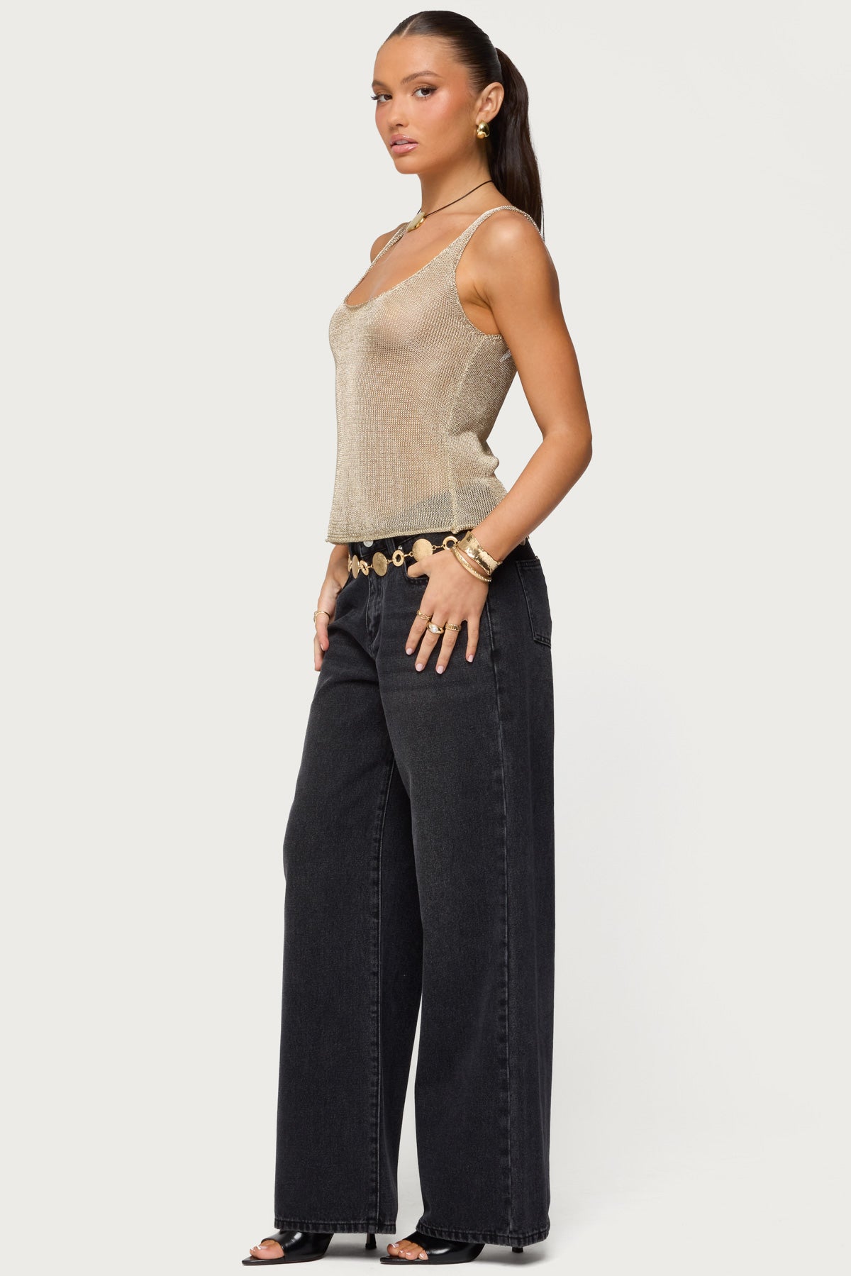 Ery Wide Leg Mid Rise Jeans - Image 3
