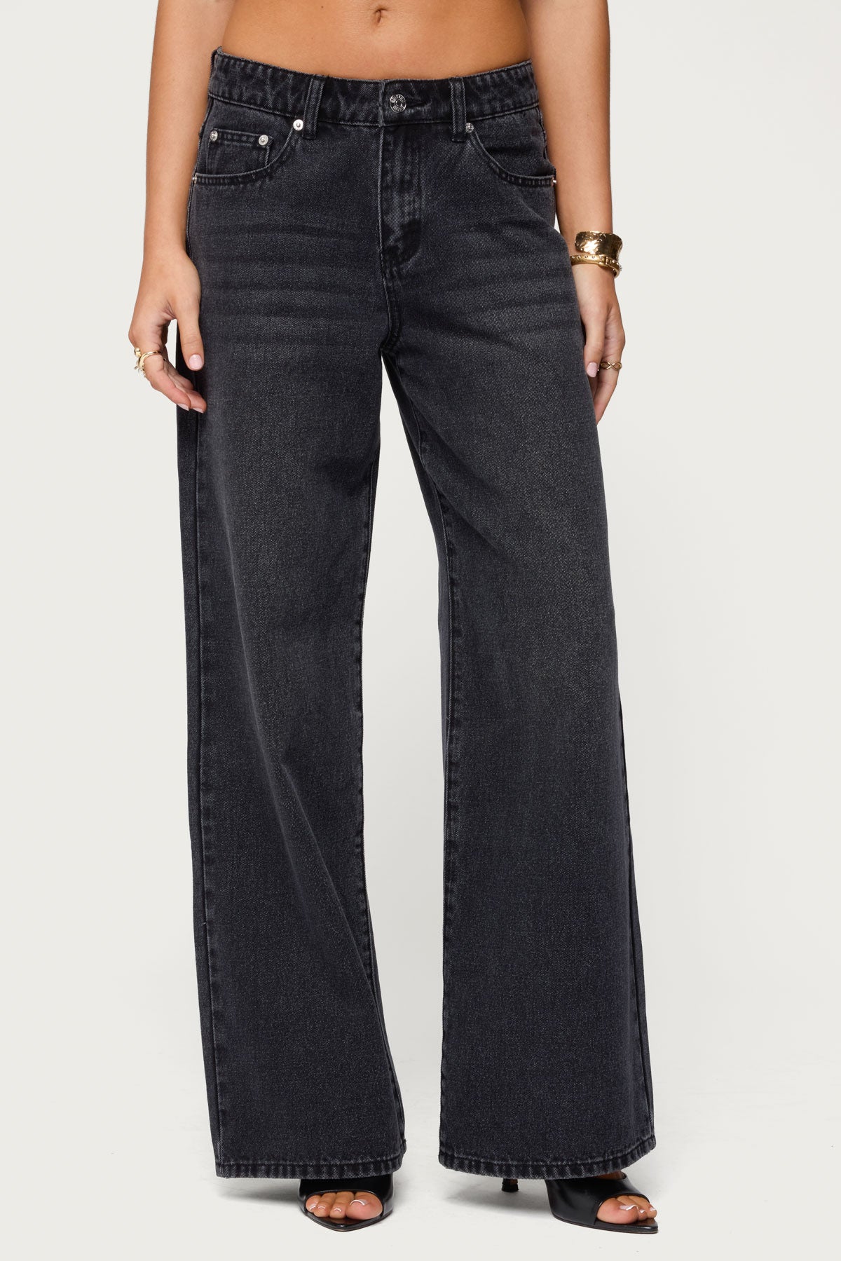 Ery Wide Leg Mid Rise Jeans - Image 2