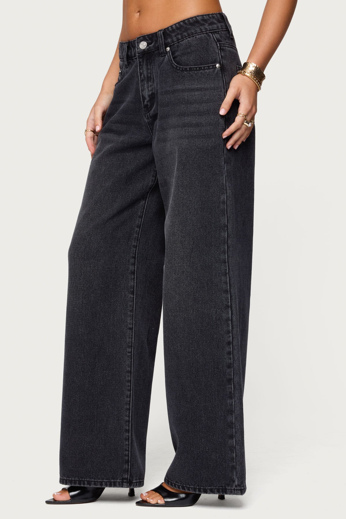 Ery Wide Leg Mid Rise Jeans - Image 4