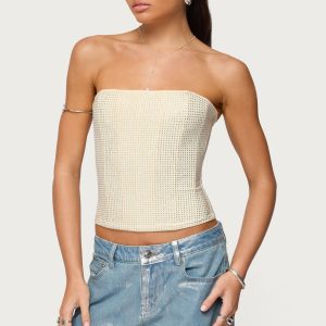 Vezza Strapless Rhinestone Corset