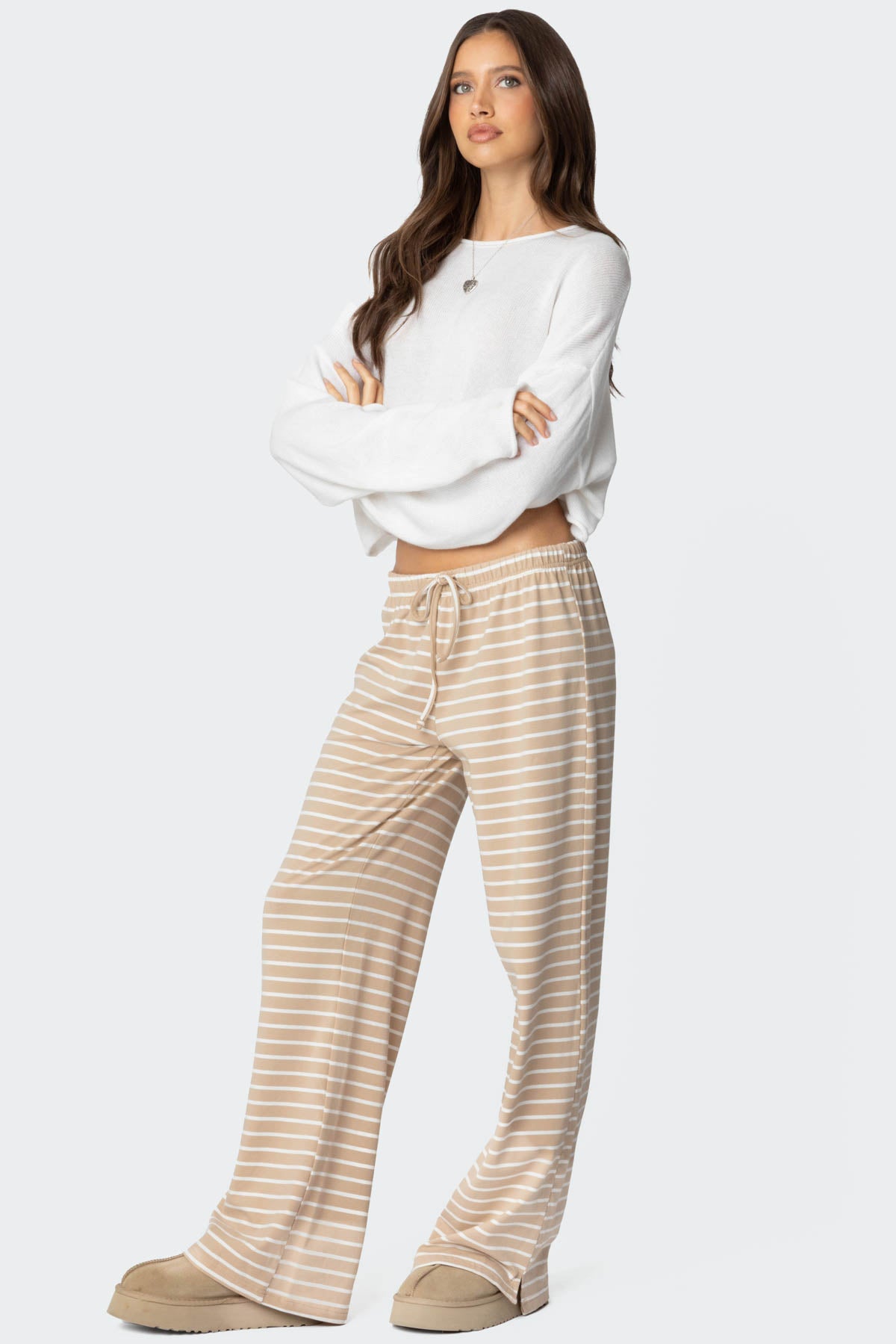 Jona Stripey Slit Pants - Image 3