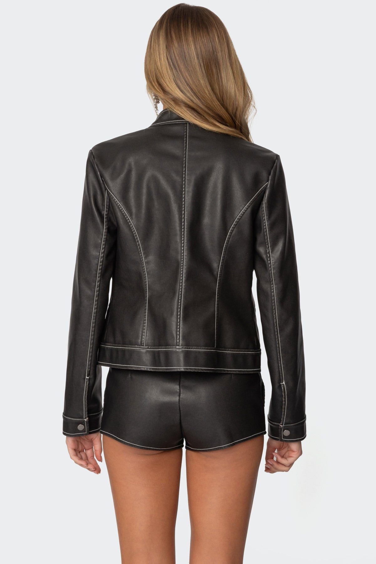 Roxie Faux Leather Jacket - Image 4