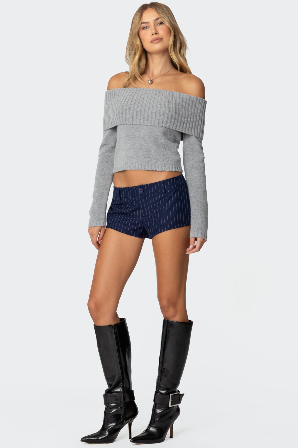 Harrison Pinstripe Micro Shorts - Image 4