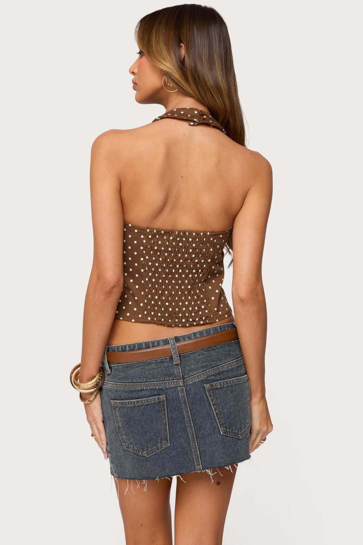 Twyla Polka Dot Halter Top - Image 4