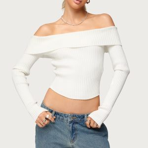 Lauren Knit Fold Over Top