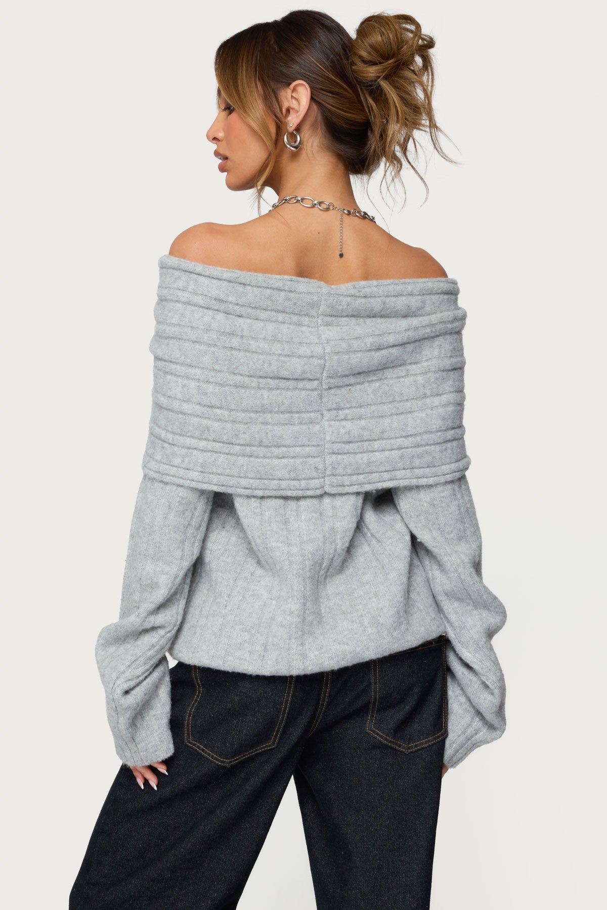 Kadenna Oversized Off Shoulder Sweater - Image 4