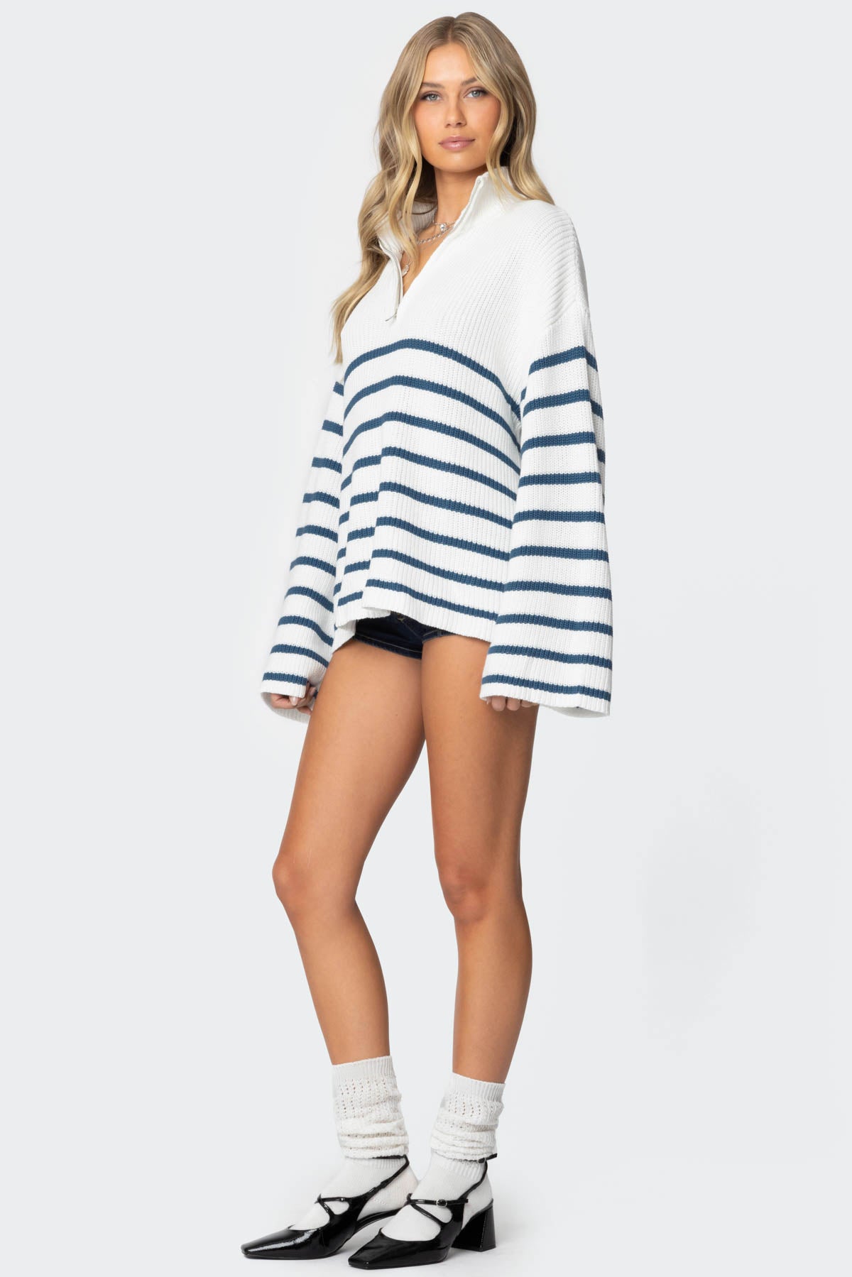 Oversized Quarter Zip Sweater - Image 4