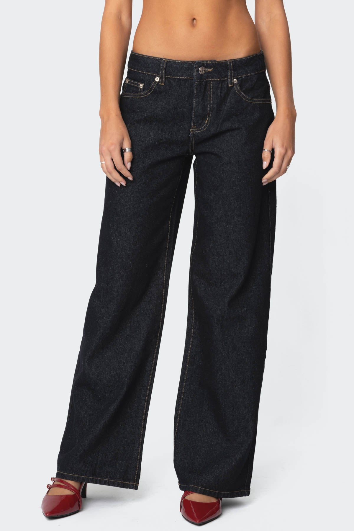 Raelynn Washed Low Rise Jeans - Image 2