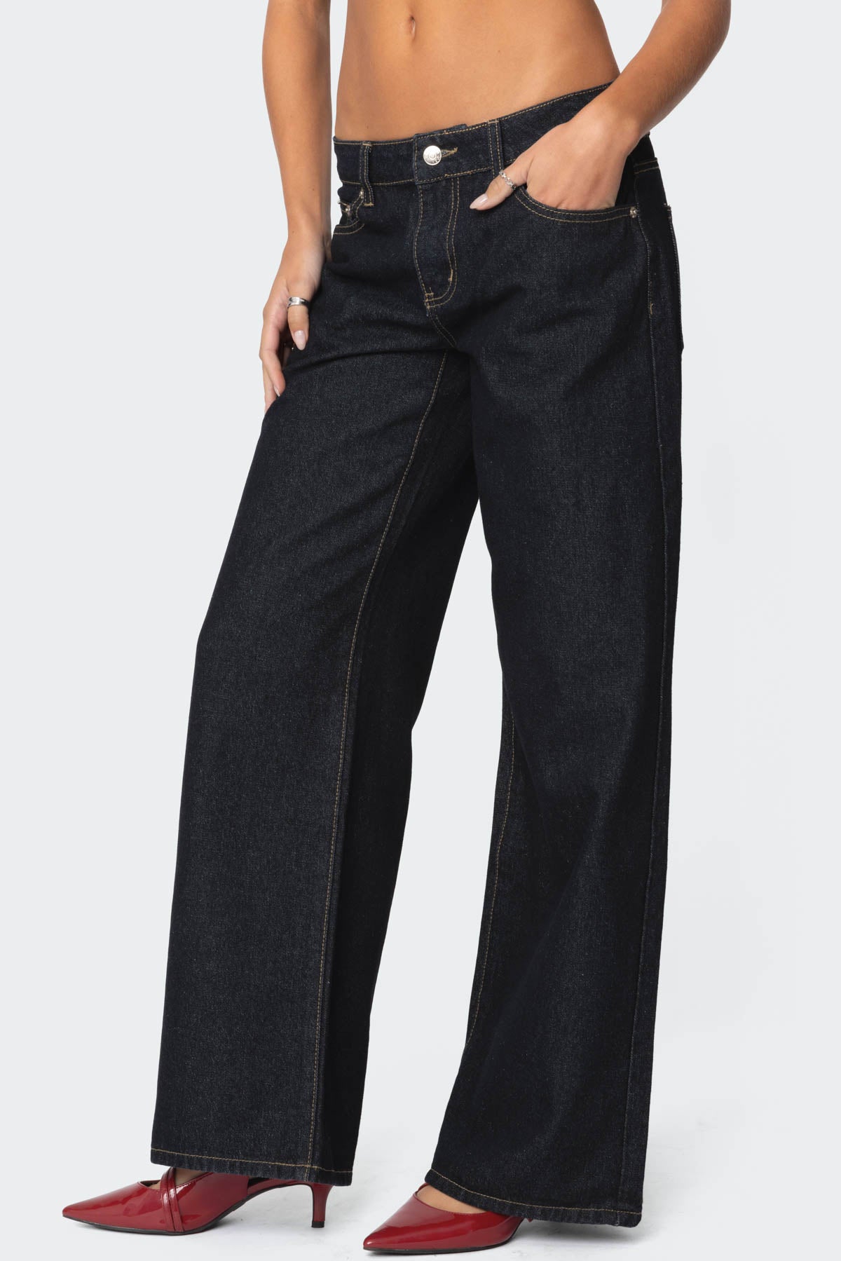 Raelynn Washed Low Rise Jeans - Image 3