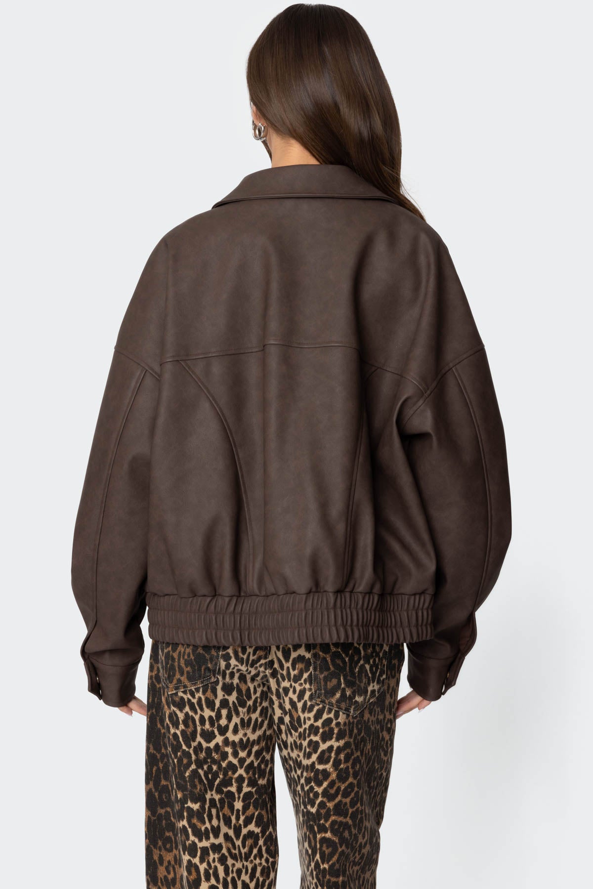 Mori Oversized Faux Leather Jacket - Image 5