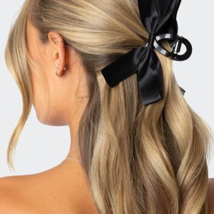 Satin Effect Bow Hair Clip