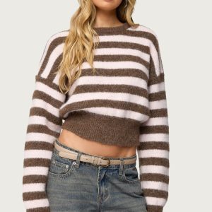 Penelope Fuzzy Striped Sweater
