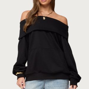 Ashlee Oversized Foldover Sweatshirt