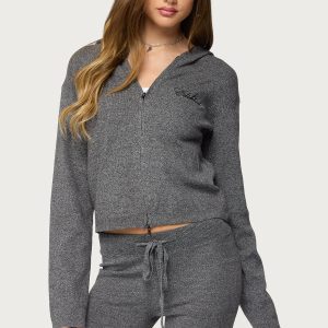 Ayah Knit Zip Up Hoodie