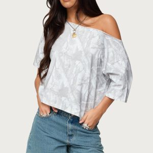 Davida Off Shoulder Camo Top