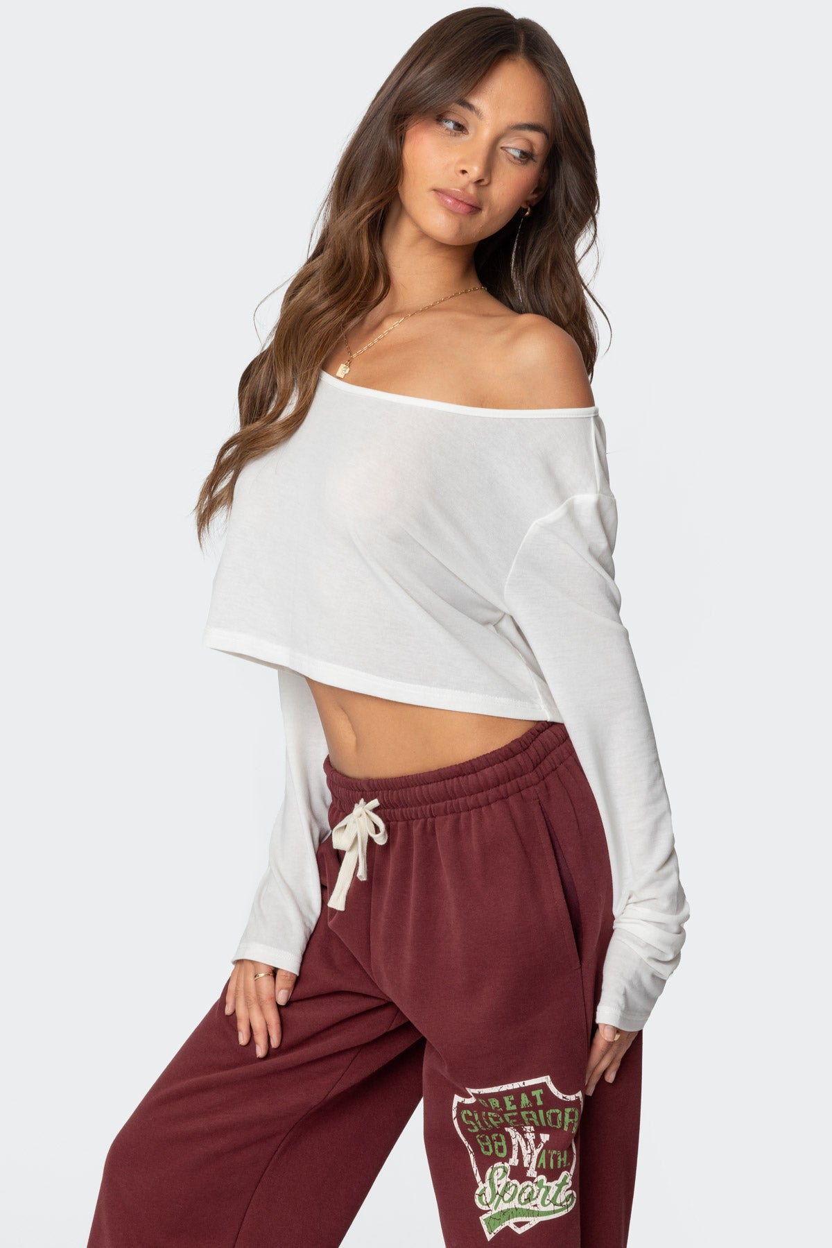 Cropped Off Shoulder Top - Image 4