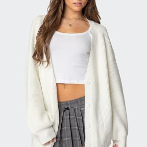 Mathilde Oversized V Neck Cardigan