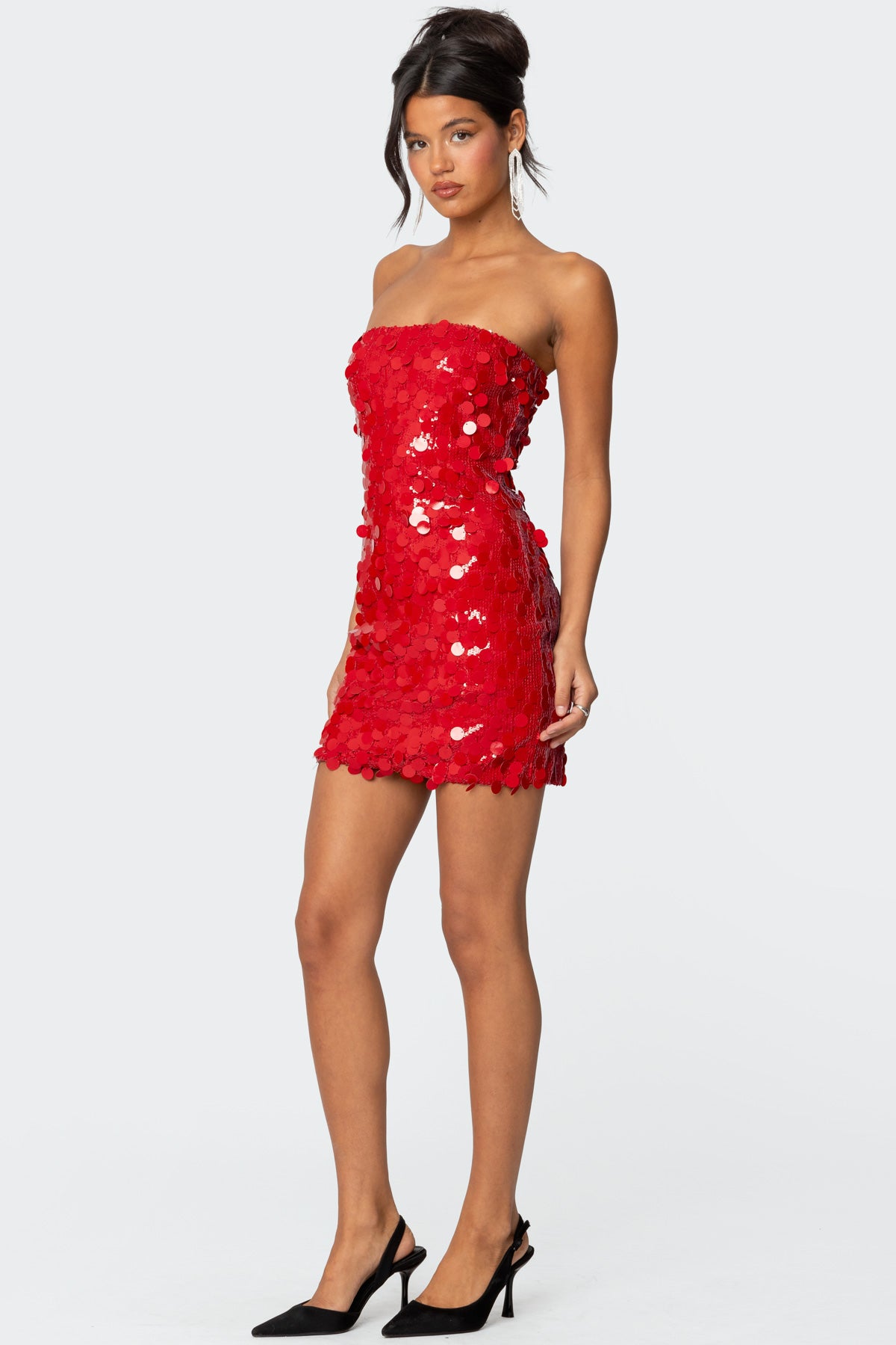 Samba Sequin Strapless Mini Dress - Image 3