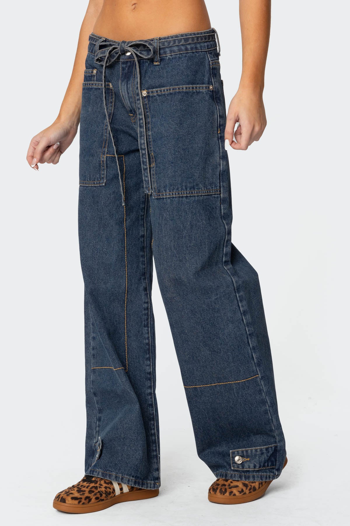 Funky Stitch Low Rise Jeans - Image 4