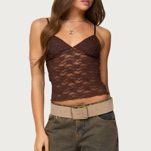 Eira Sheer Lace Tank Top