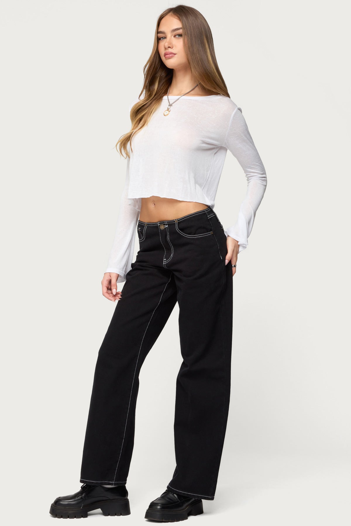 Catalena Long Sleeve Sheer Top - Image 3