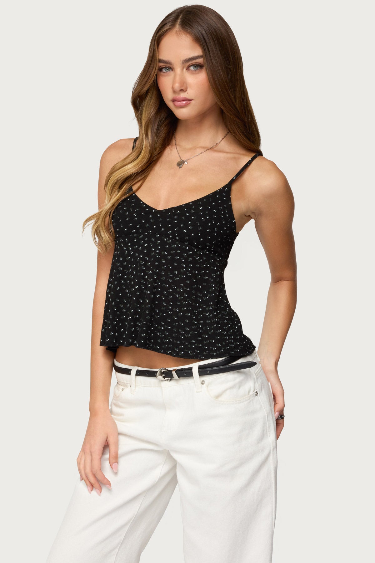 Kelli Floral Babydoll Tank Top - Image 3