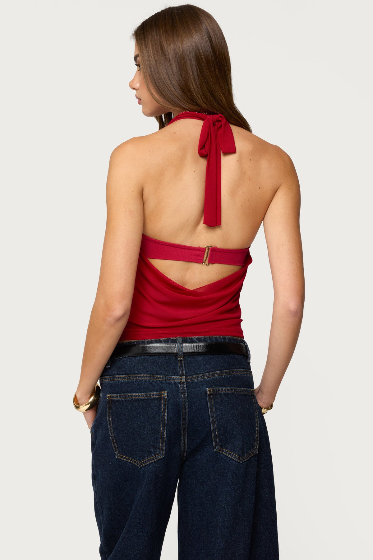 Issey Layered Bandeau Cowl Neck Top - Image 5