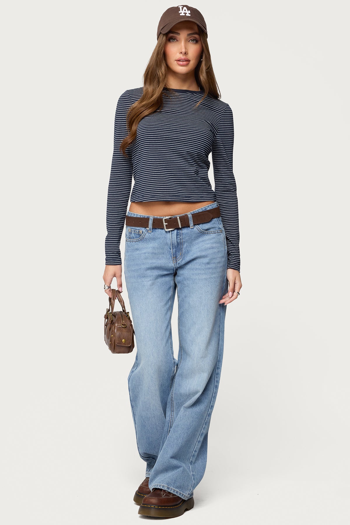 Brianna Striped Long Sleeve T Shirt - Image 2