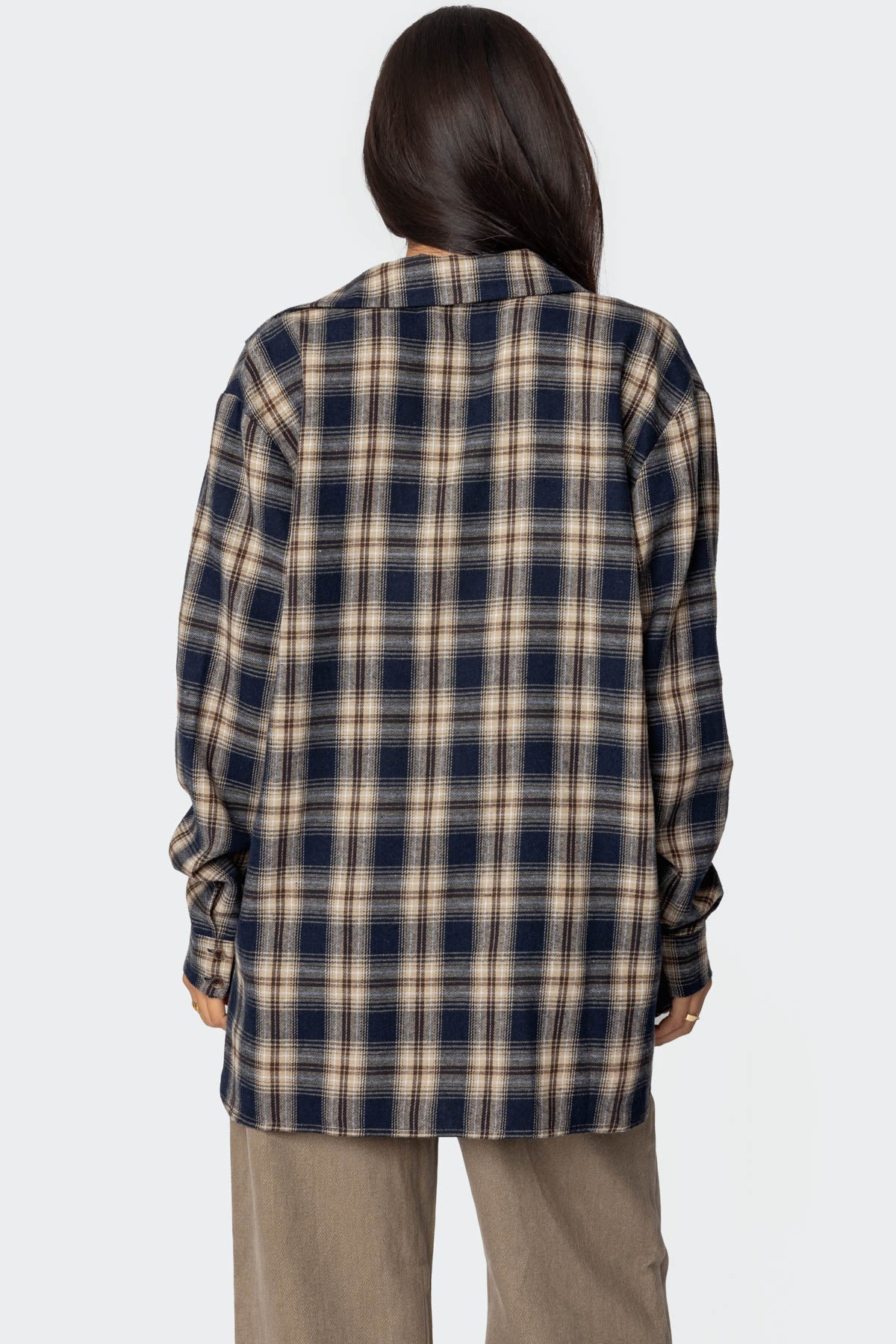 Plaid Flannel Button Up Shirt - Image 5