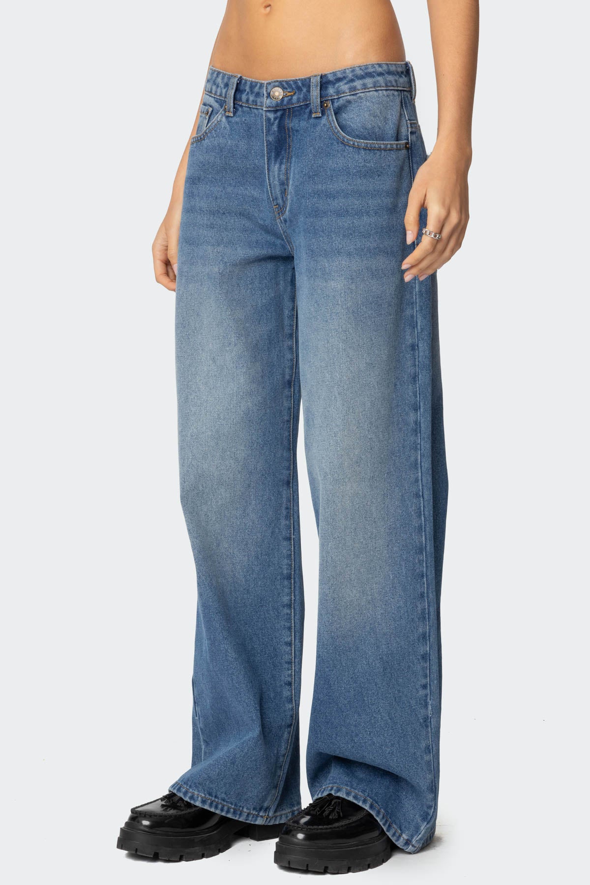 Nyc Washed Low Rise Jeans - Image 5