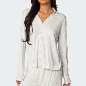 Justina Button Up Top