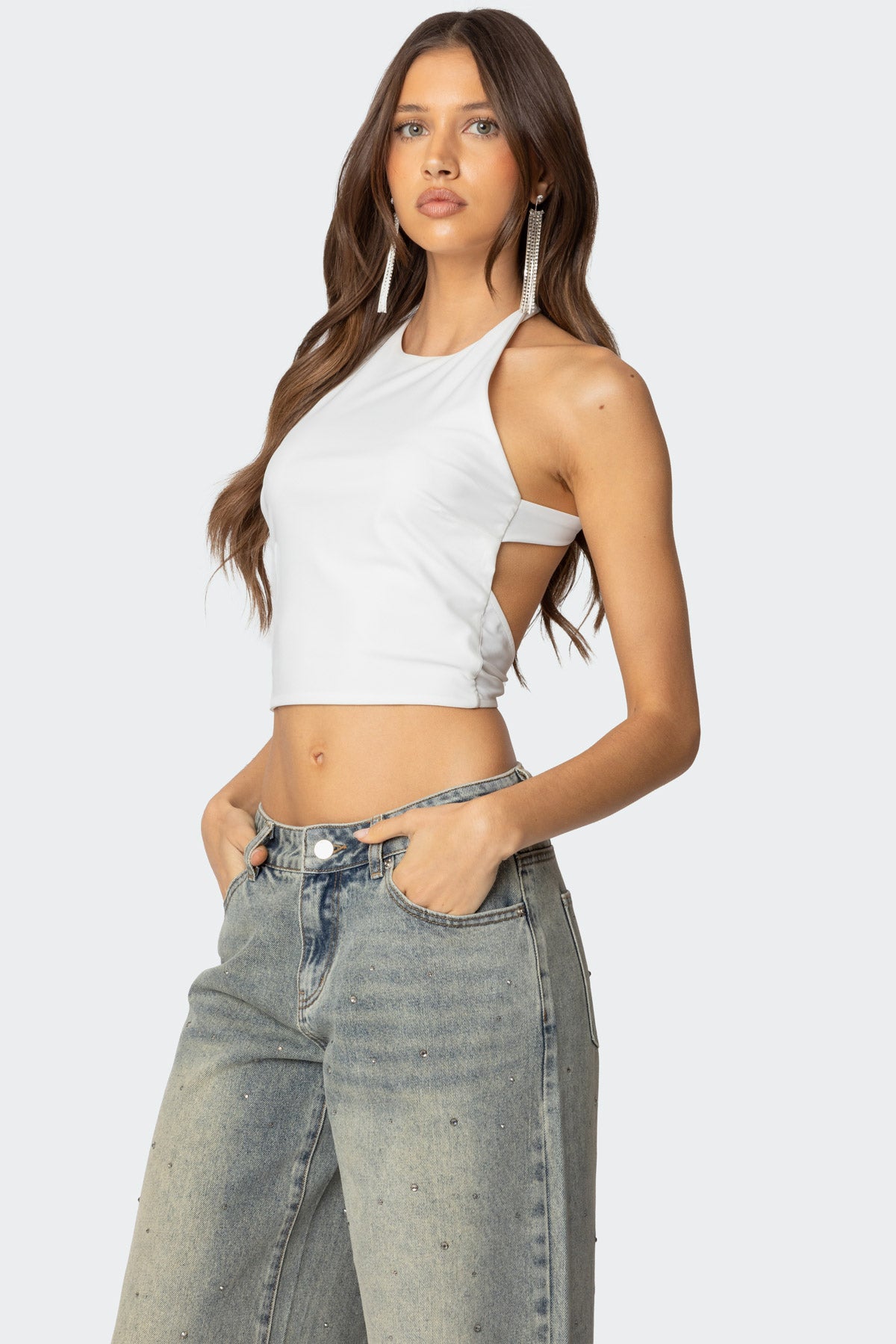 Caity Backless High Neck Top - Image 4