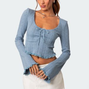 Lacey Long Sleeve Knit Top