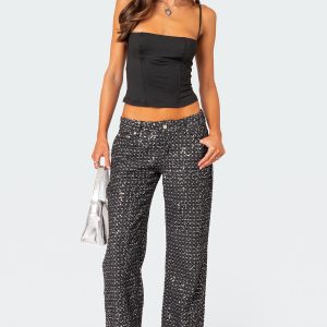 Nyah Sequin Loose Fit Jeans